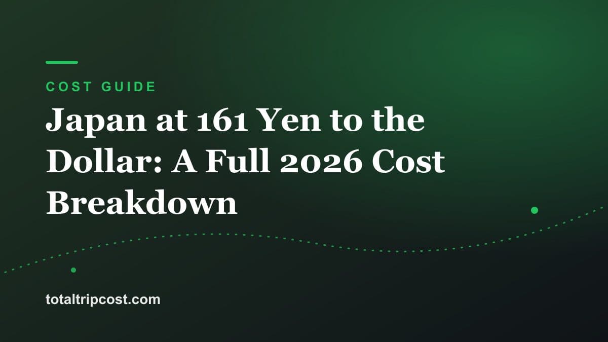 Japan at 161 Yen to the Dollar: A Full 2026 Cost Breakdown