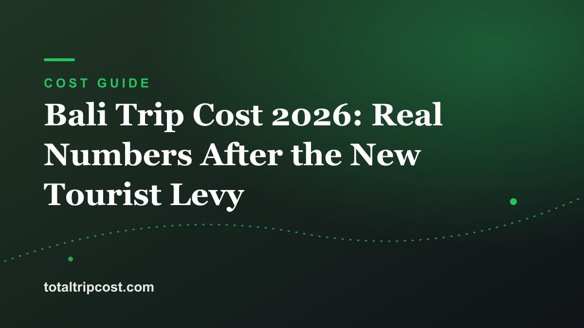 Bali Trip Cost 2026: Real Numbers After the New Tourist Levy