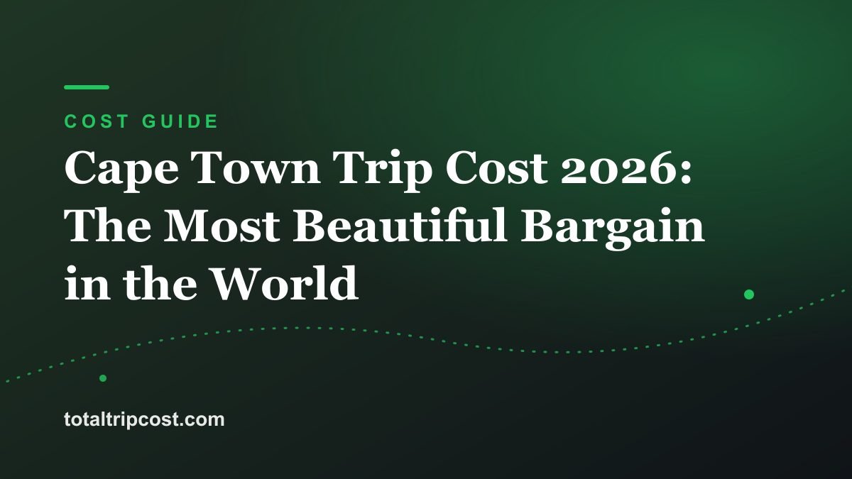 Cape Town Trip Cost 2026: The Most Beautiful Bargain in the World