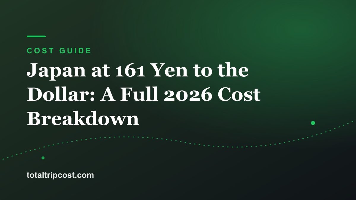 Japan at 161 Yen to the Dollar: A Full 2026 Cost Breakdown