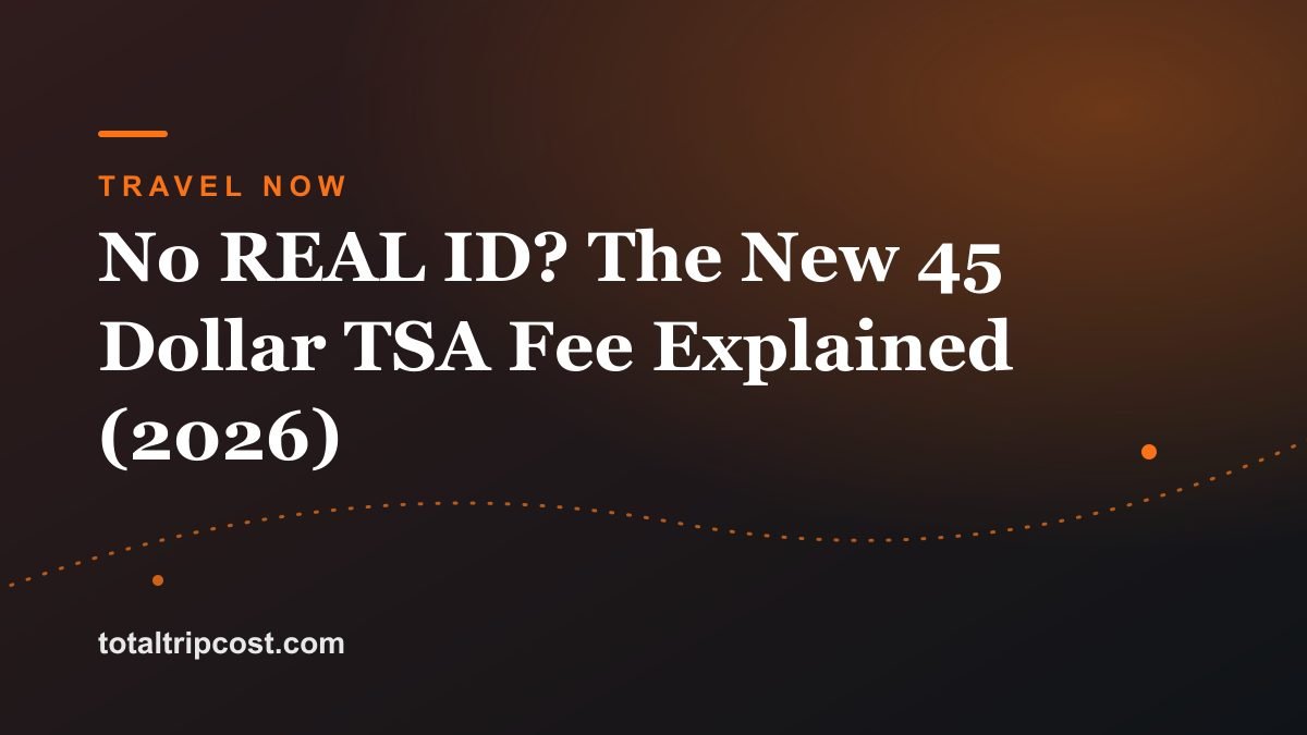 No REAL ID? The New 45 Dollar TSA Fee Explained (2026)
